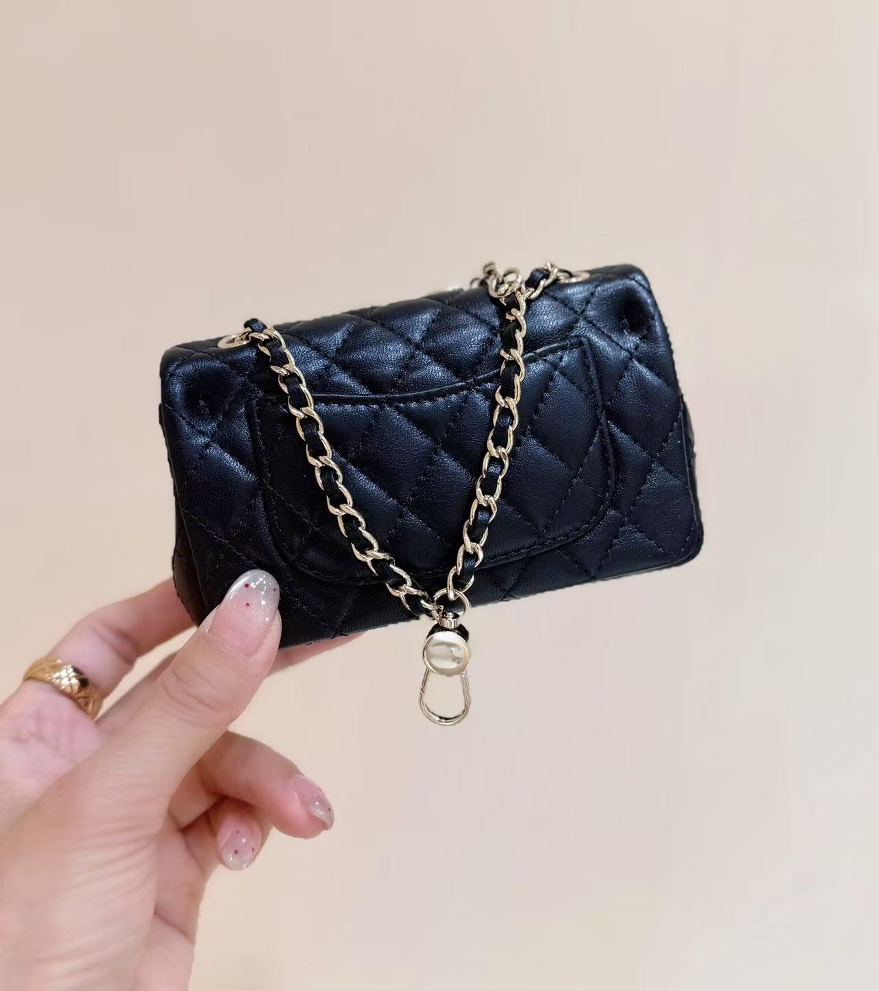 Chanel Mini Bag Black Sheepskin