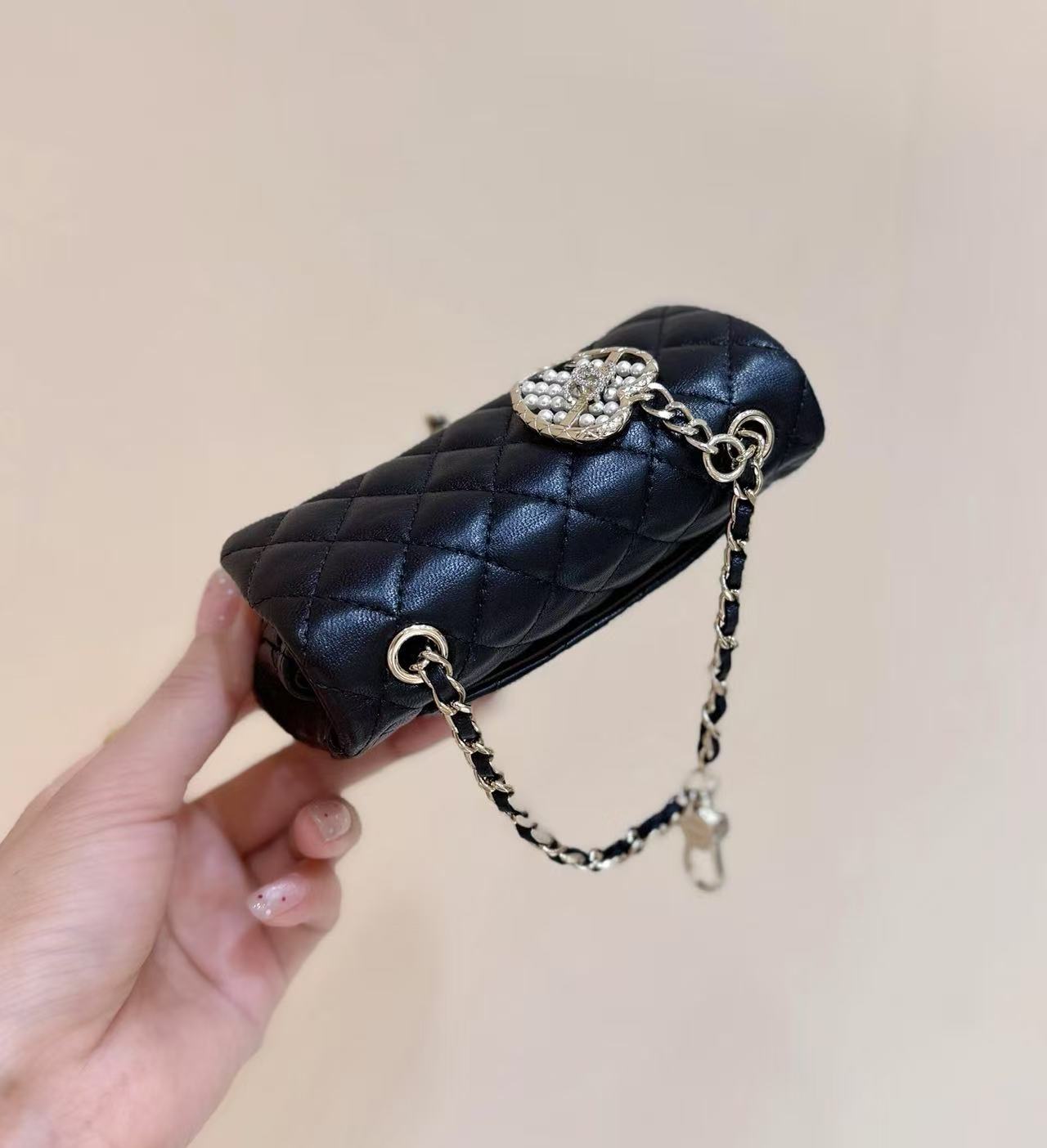 Chanel Mini Bag Black Sheepskin