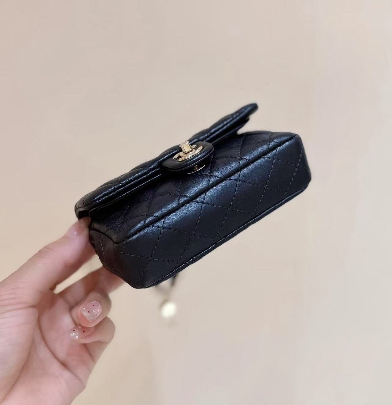 Chanel Mini Bag Black Sheepskin