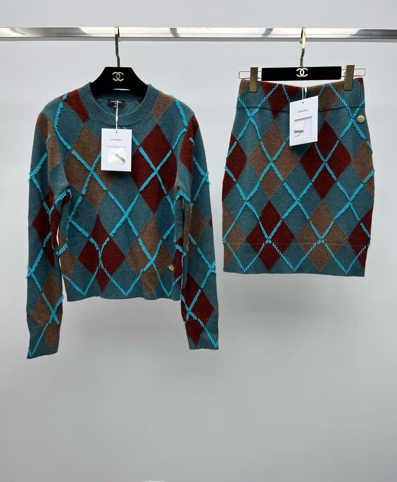 Chanel Set Multicolor Cashmere