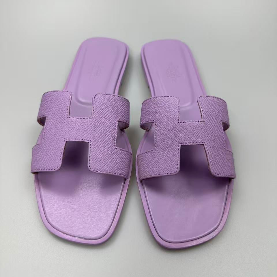 0RAN SANDAL Leather Lavender