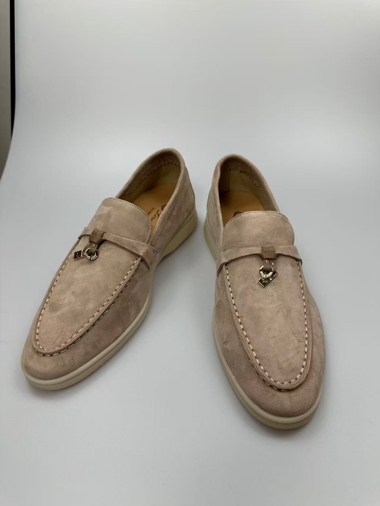 summer charm walk loafer taupe suede