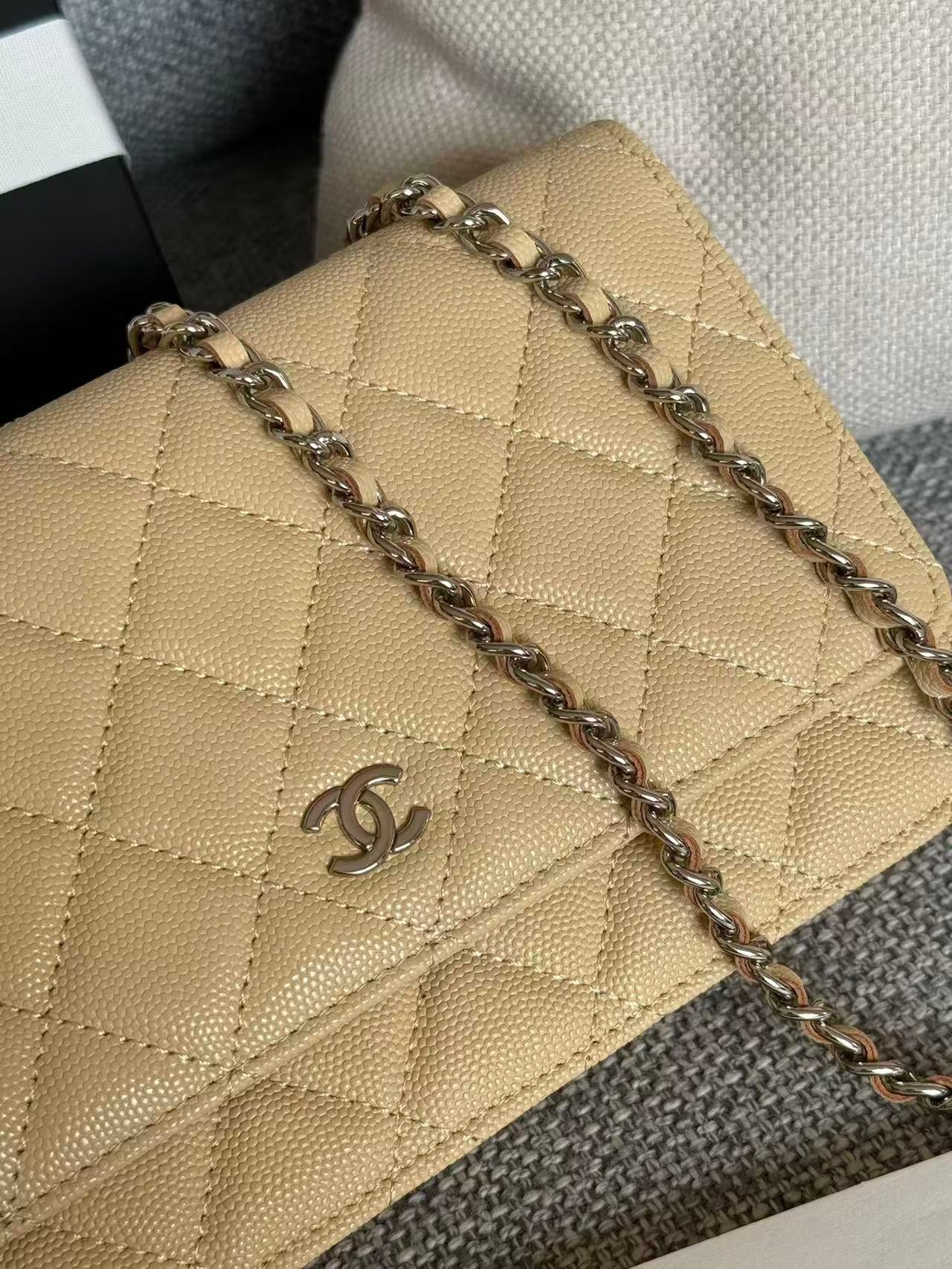 Chanel 2025 Woc Beige Caviar Leather With Gold Hardware