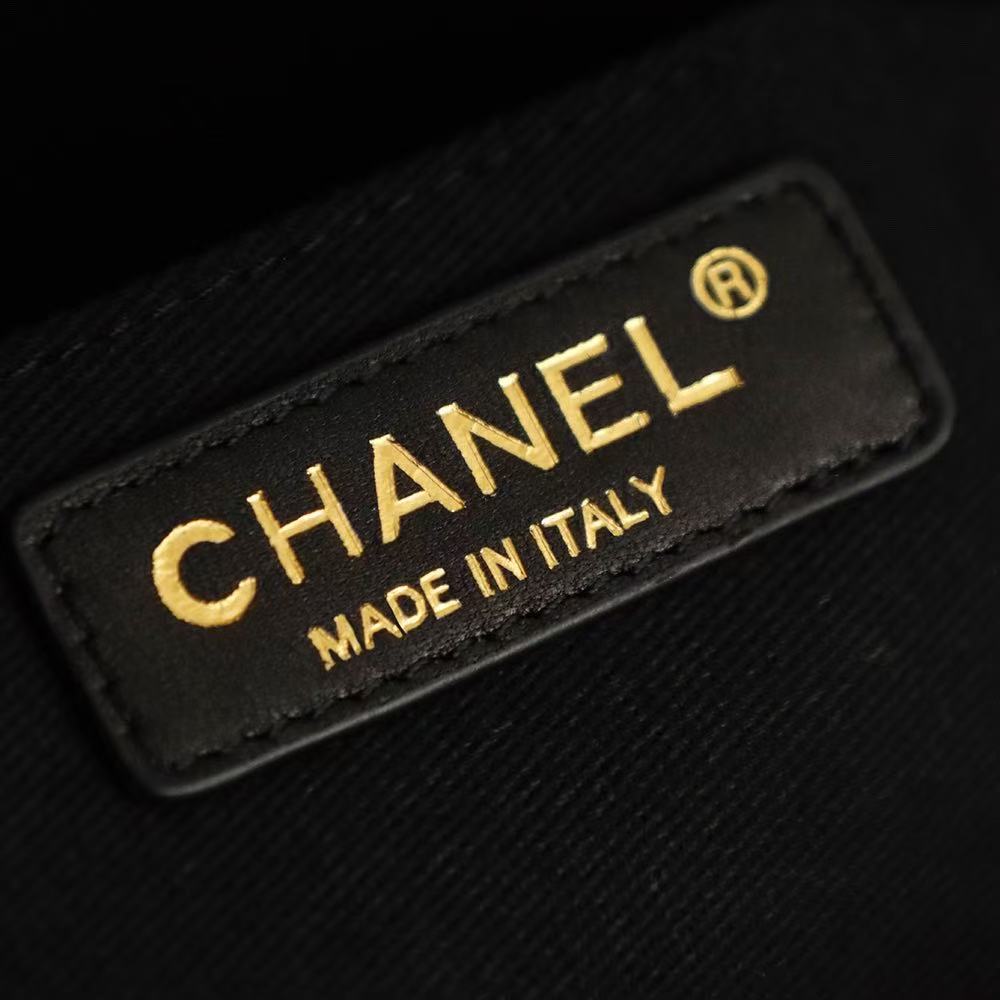 Chanel 2026 Ultimate Stitch Bag 30cm Beige and Black Suede Leather