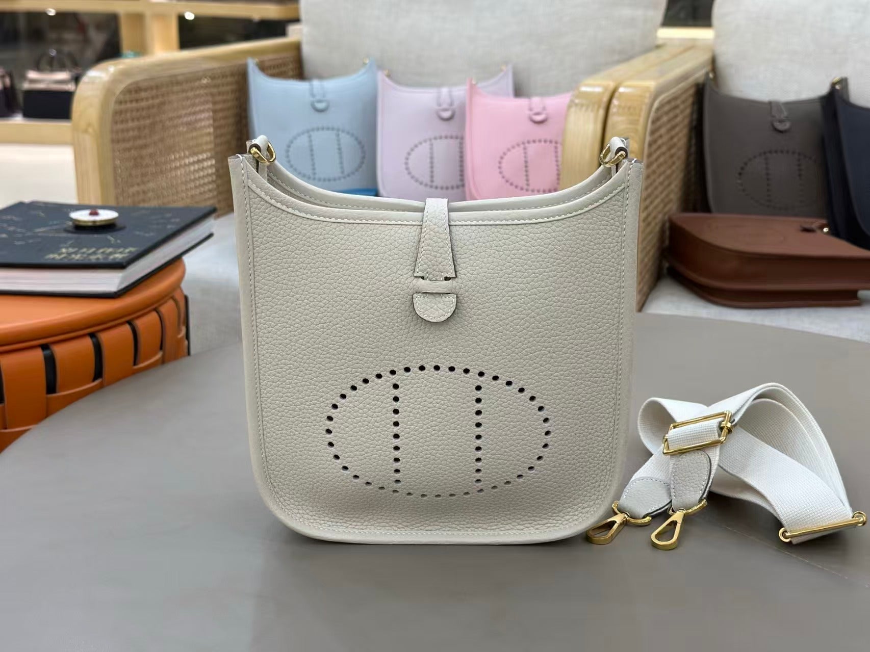 Hermes Mini Evelyne 23cm Togo Leather