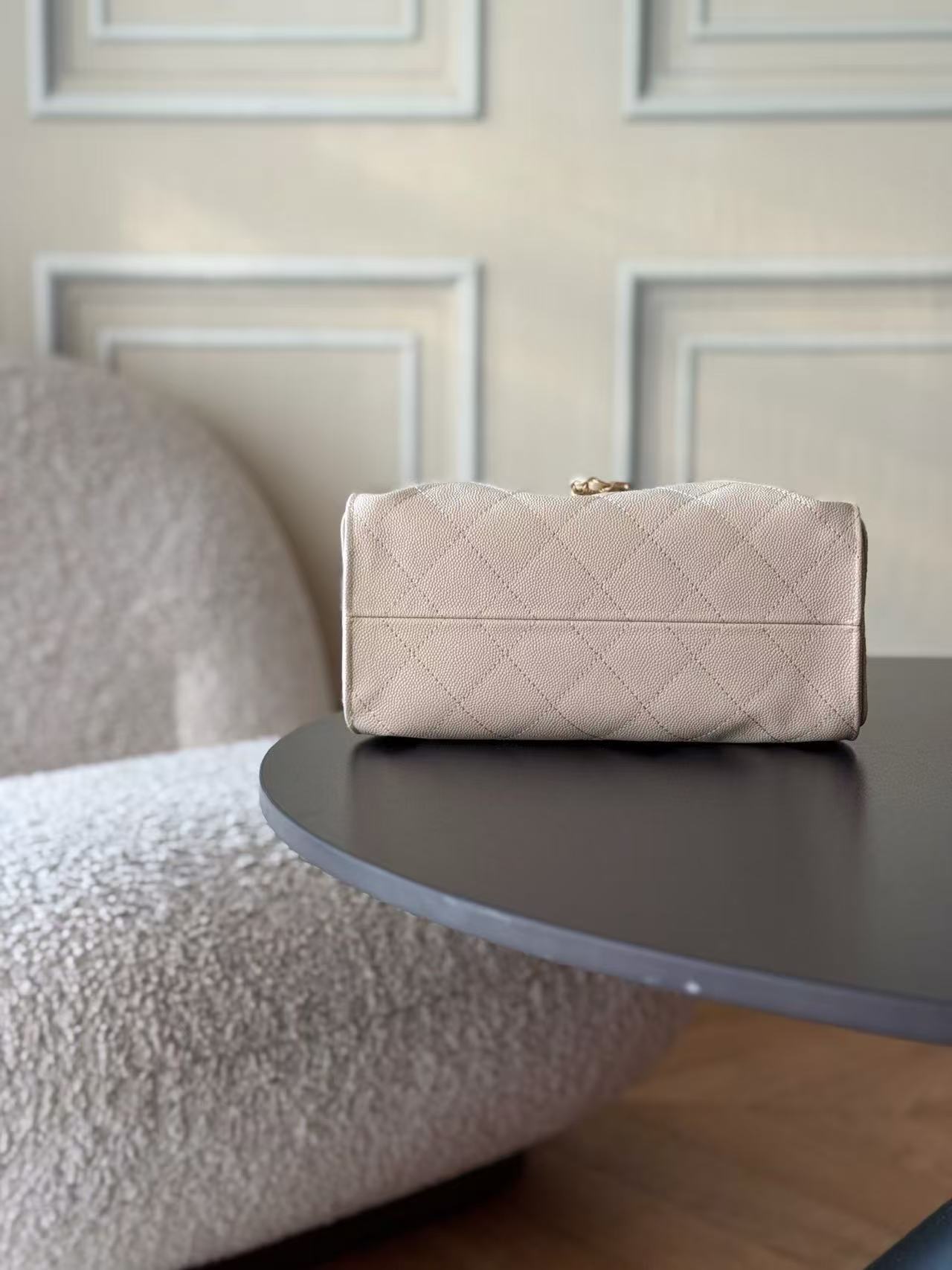 Chanel 2026 Hobo Bag 22cm Nude Calfskin