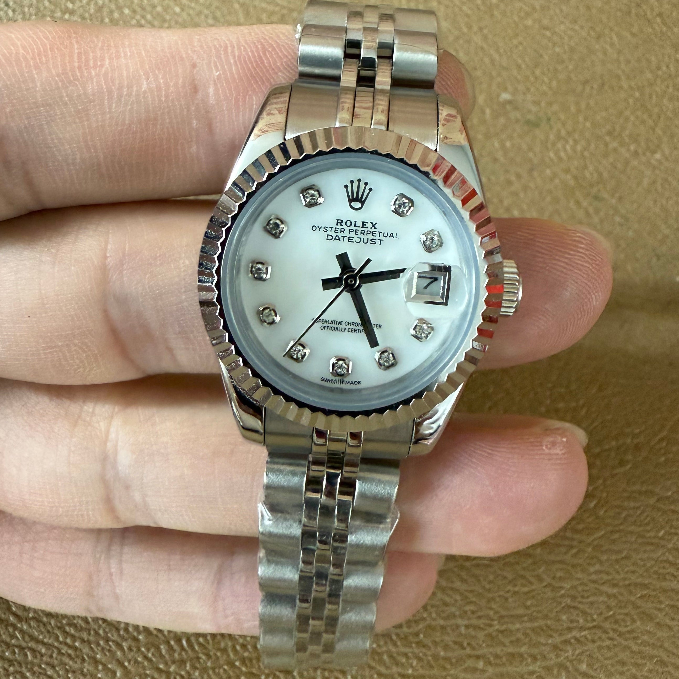 Rolex Pre-owned Lady-Datejust White Diamond Dial