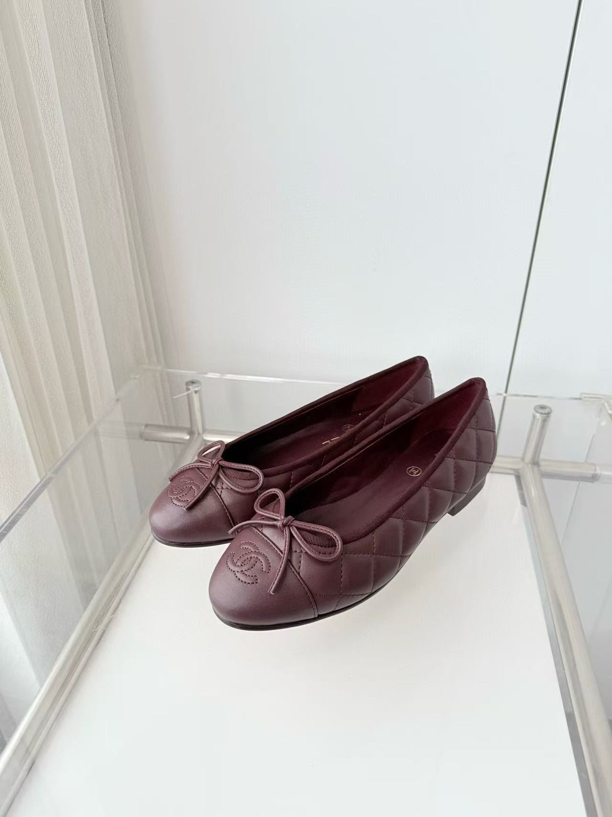 Chanel 2026 Shoe Dark Burgundy Lambskin