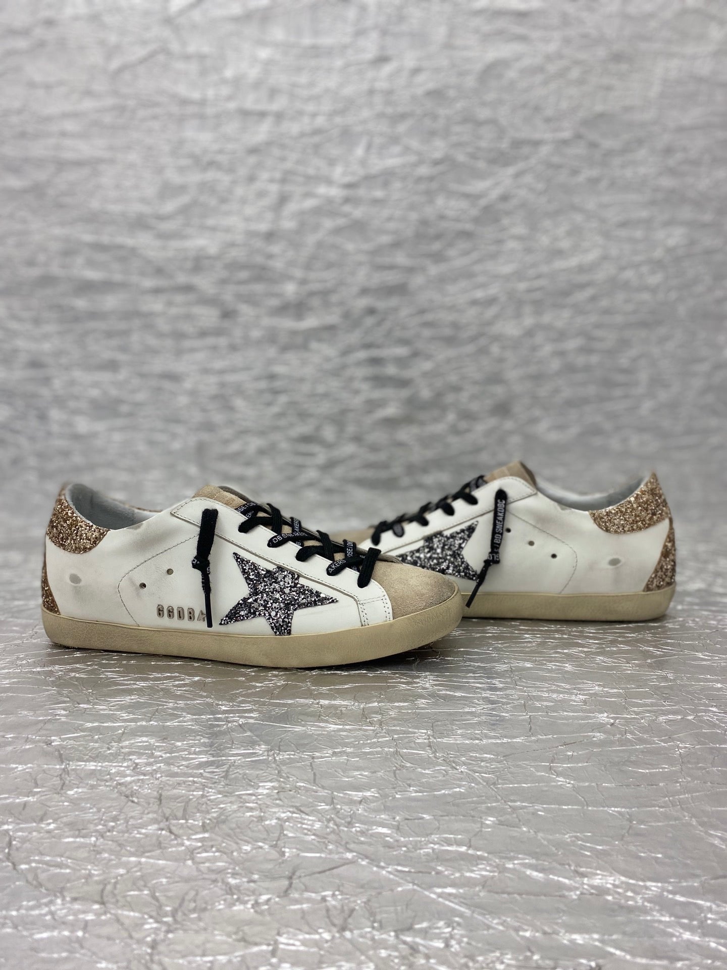 Golden Goose 2026 Senaker Ivory Beige Black Suede Leather