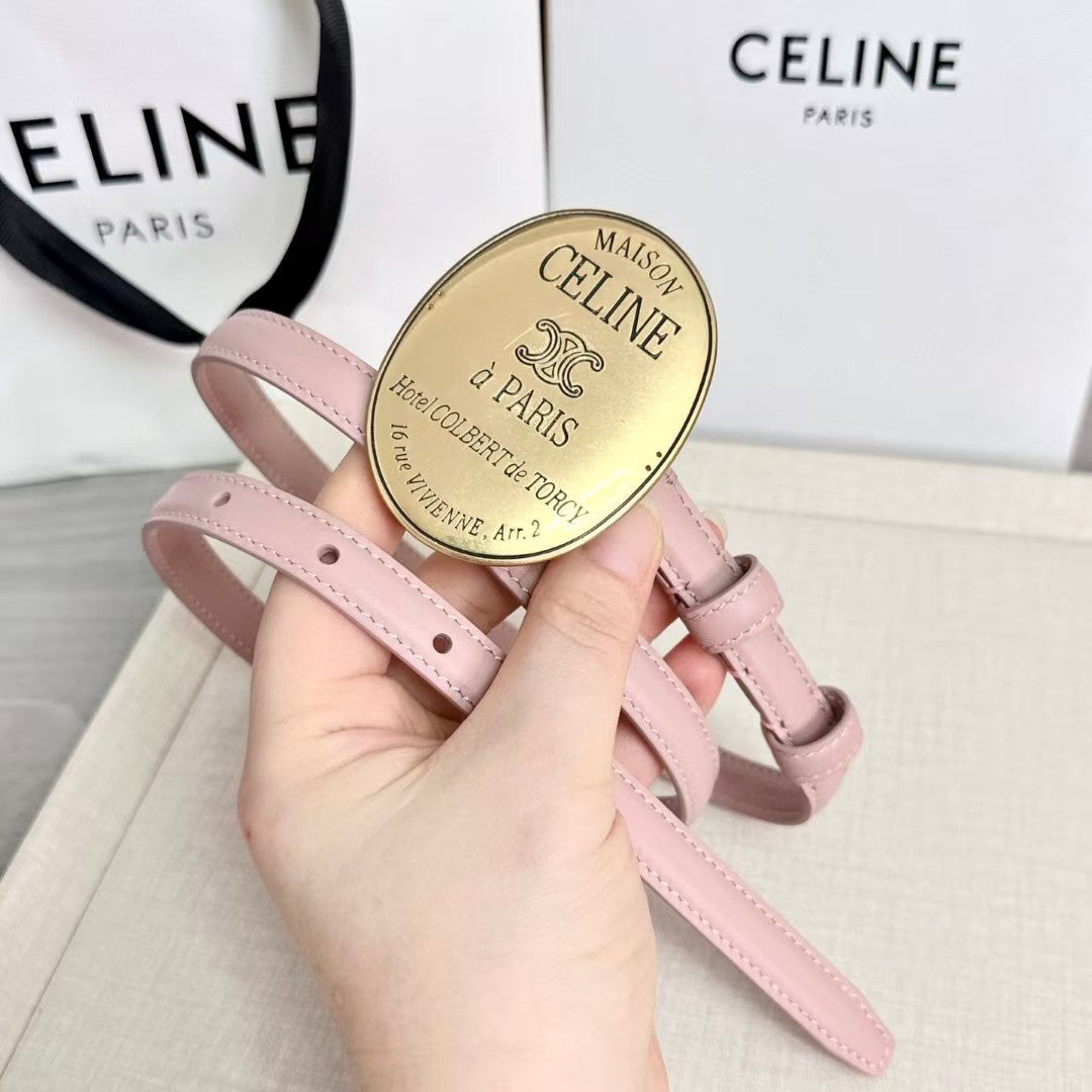 Celine Paris Belt 23mm With Signature Round Buckle
