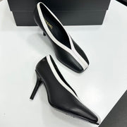 Chanel 2026 Pump 95mm Black White Lambskin