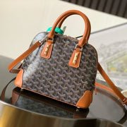 Goyard 2026 Vendome Bag 23cm Brown Black Leather