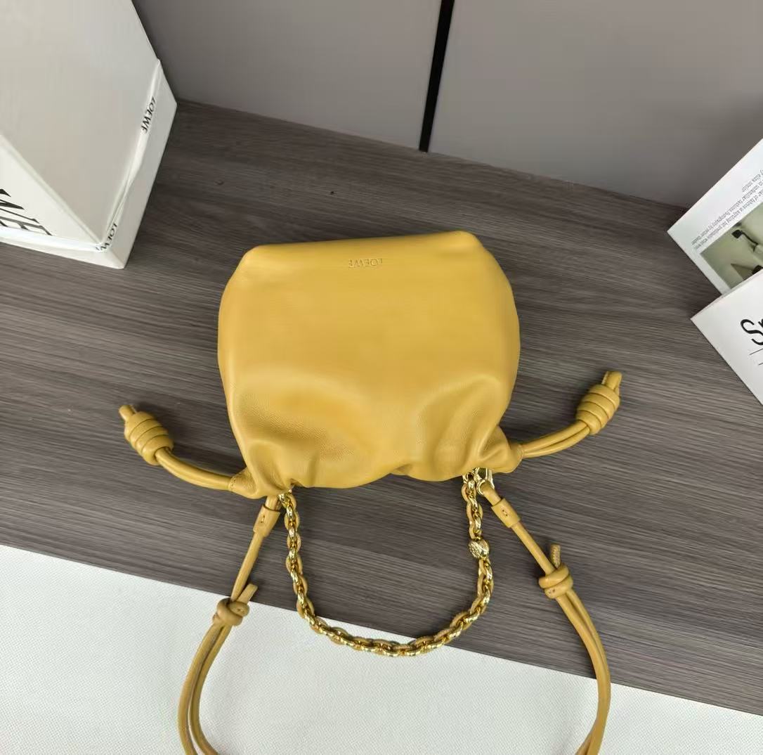 Loewe 2026 Flamenco Bag 23cm Yellow Calfskin