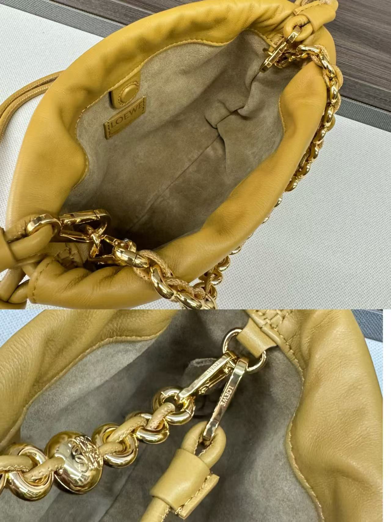 Loewe 2026 Flamenco Bag 23cm Yellow Calfskin