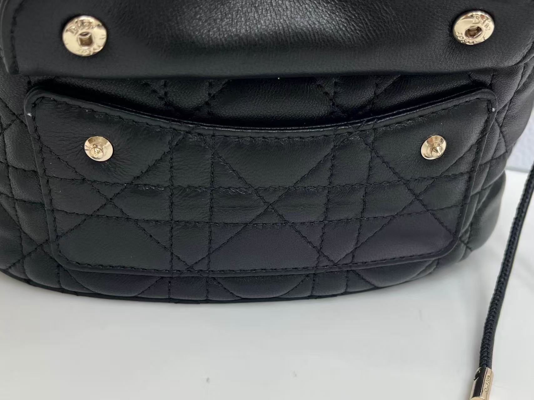 Dior 2026 Mini DiorTravel Bucket Bag 22cm Fabric Lambskin