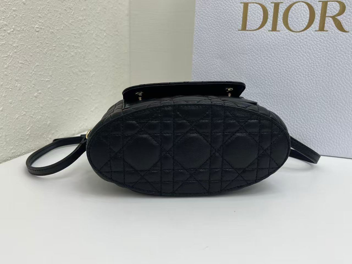 Dior 2026 Mini DiorTravel Bucket Bag 22cm Fabric Lambskin