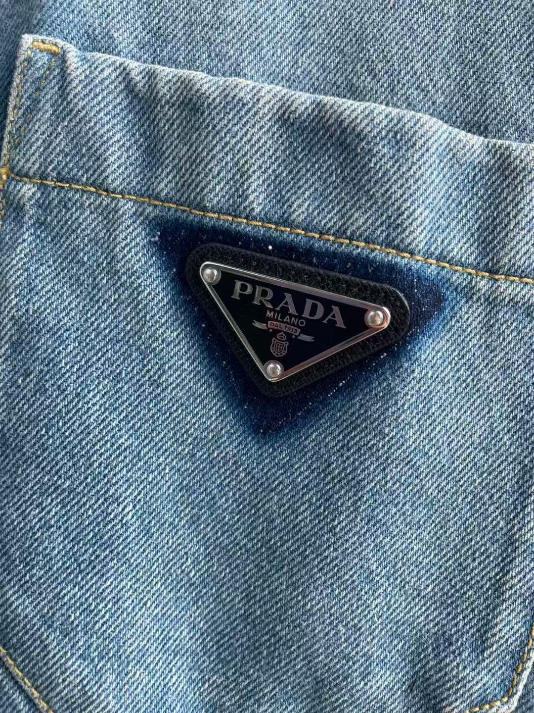Prada 2026 Denim Shirt Blue Cotton