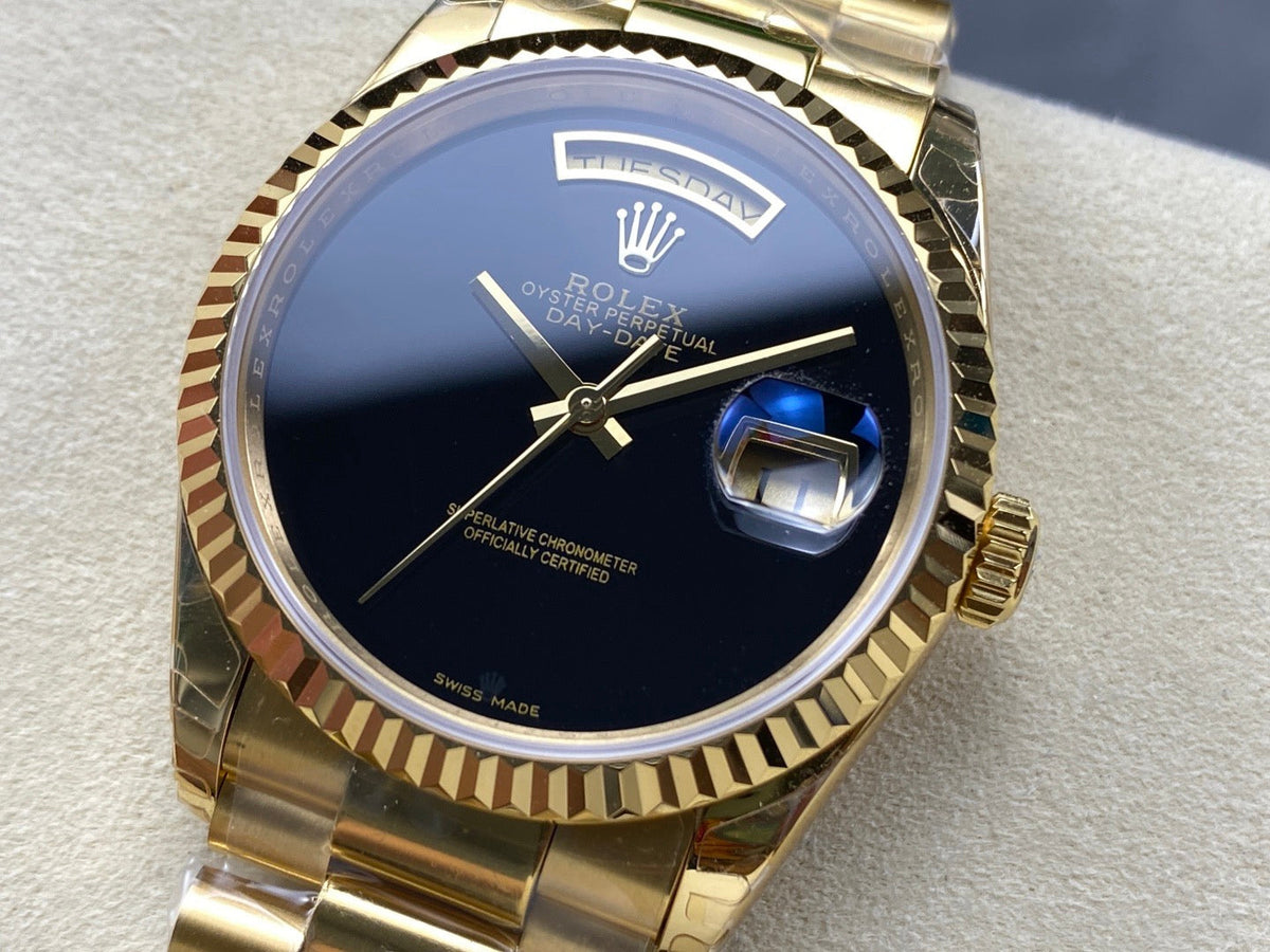 Rolex Day-Date 36mm Yellow Gold With Black Dial