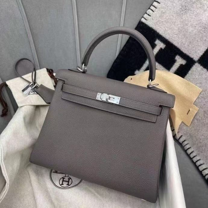 HM KELLY 28CM ETAIN TOGO SILVER HARDWARE