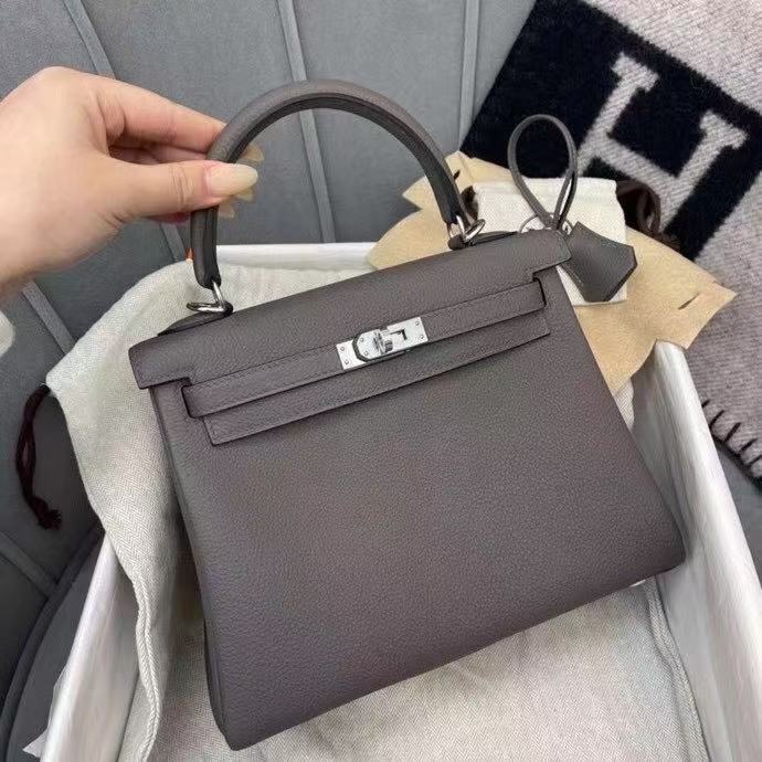 HM KELLY 28CM ETAIN TOGO SILVER HARDWARE