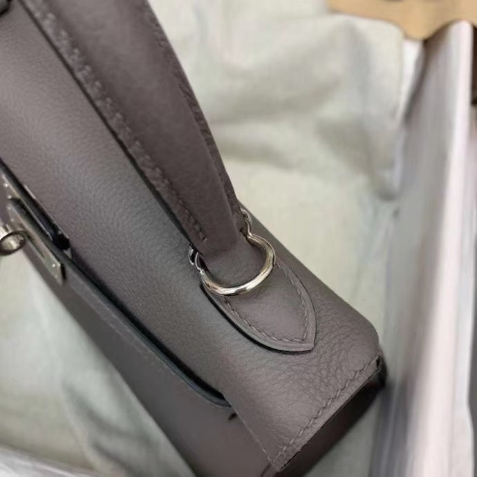 HM KELLY 28CM ETAIN TOGO SILVER HARDWARE