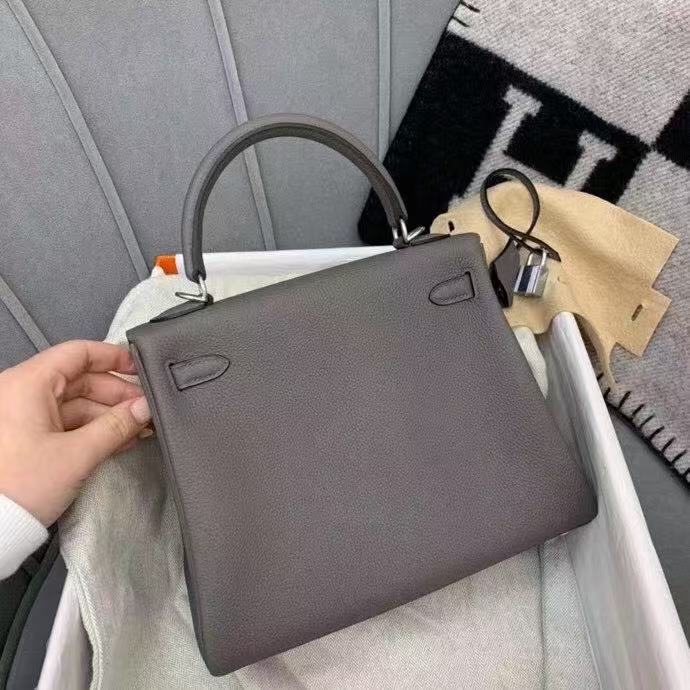 HM KELLY 28CM ETAIN TOGO SILVER HARDWARE