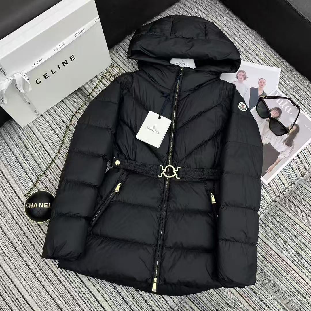 Moncler 2026 Brosse Diagonal-Quilted Hooded Jacket Down Polyester 260817