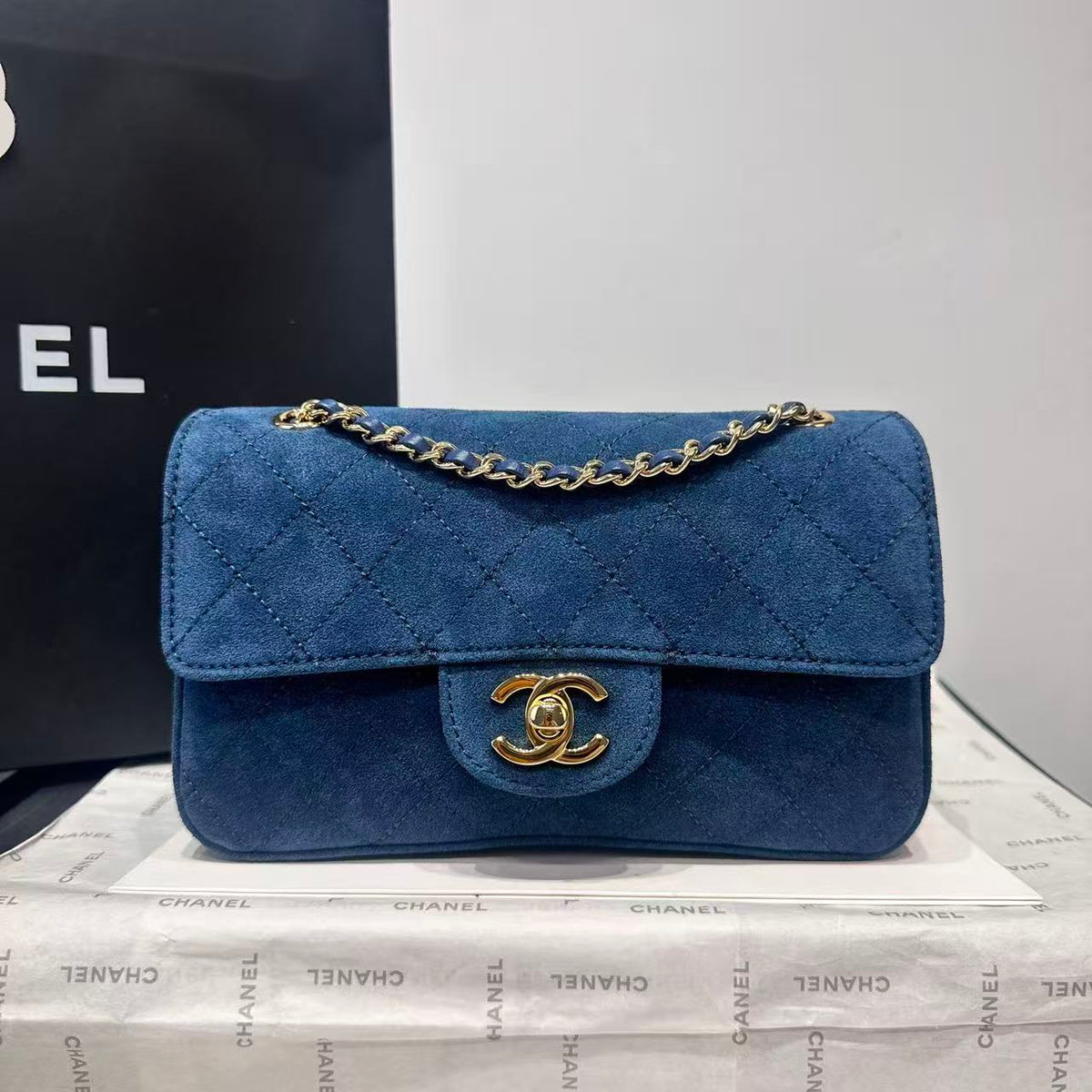 Chanel 2026 Flap Bag 20cm Suede Leather