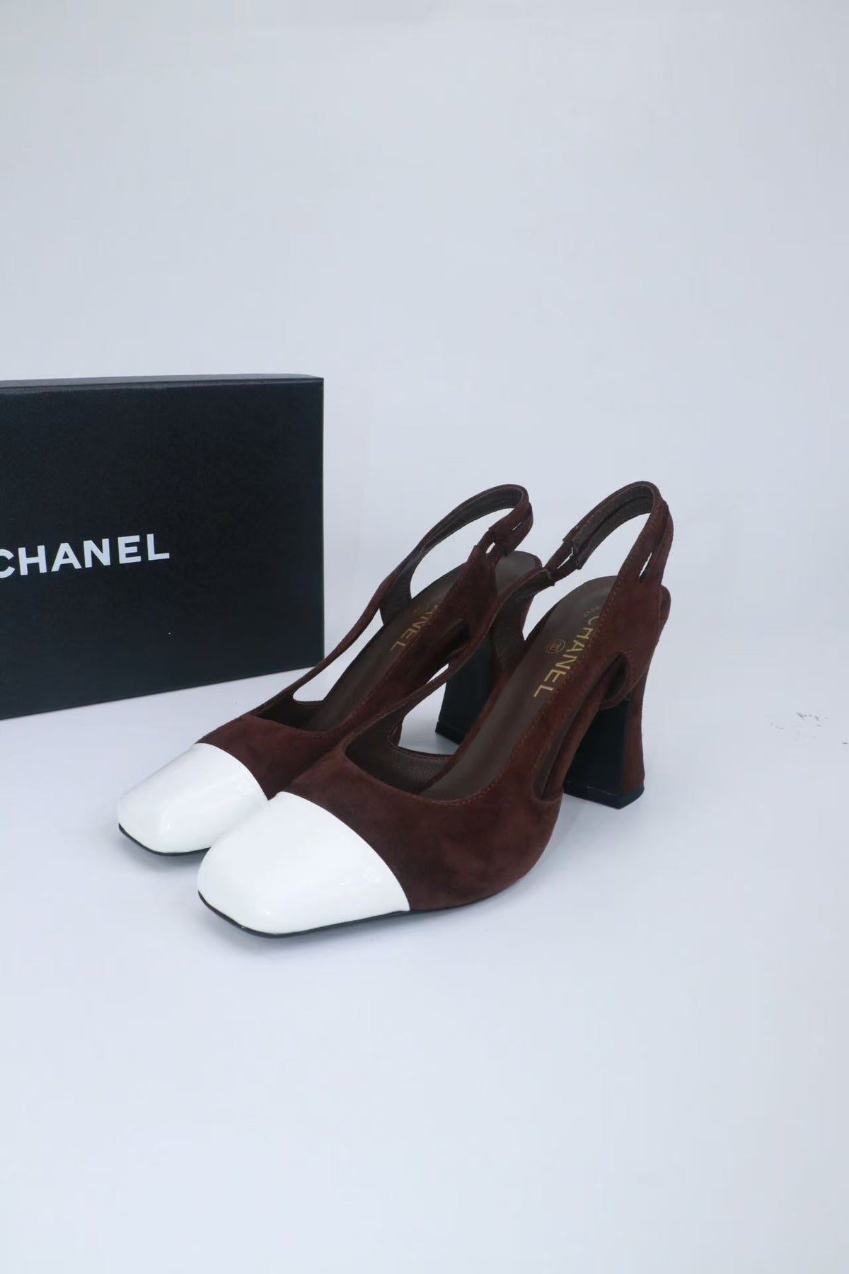 Chanel 2026 Slingback 90mm Brown Suede