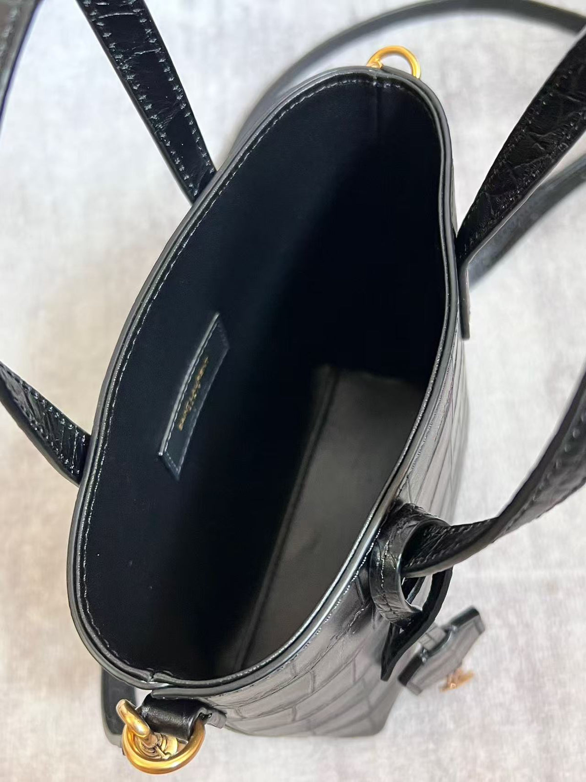 Saint Laurent 2026 Toy Shopping Bag 18cm Black Leather