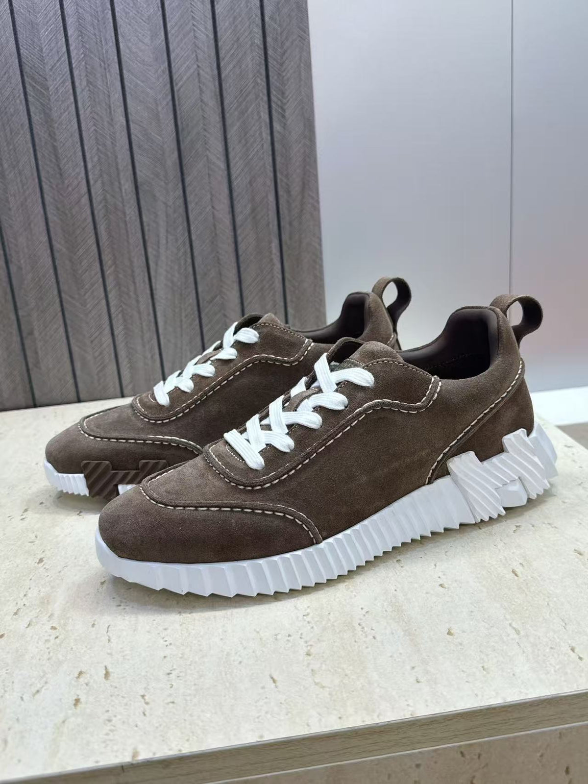 Hermes 2026 Next Sneaker Coffee Suede