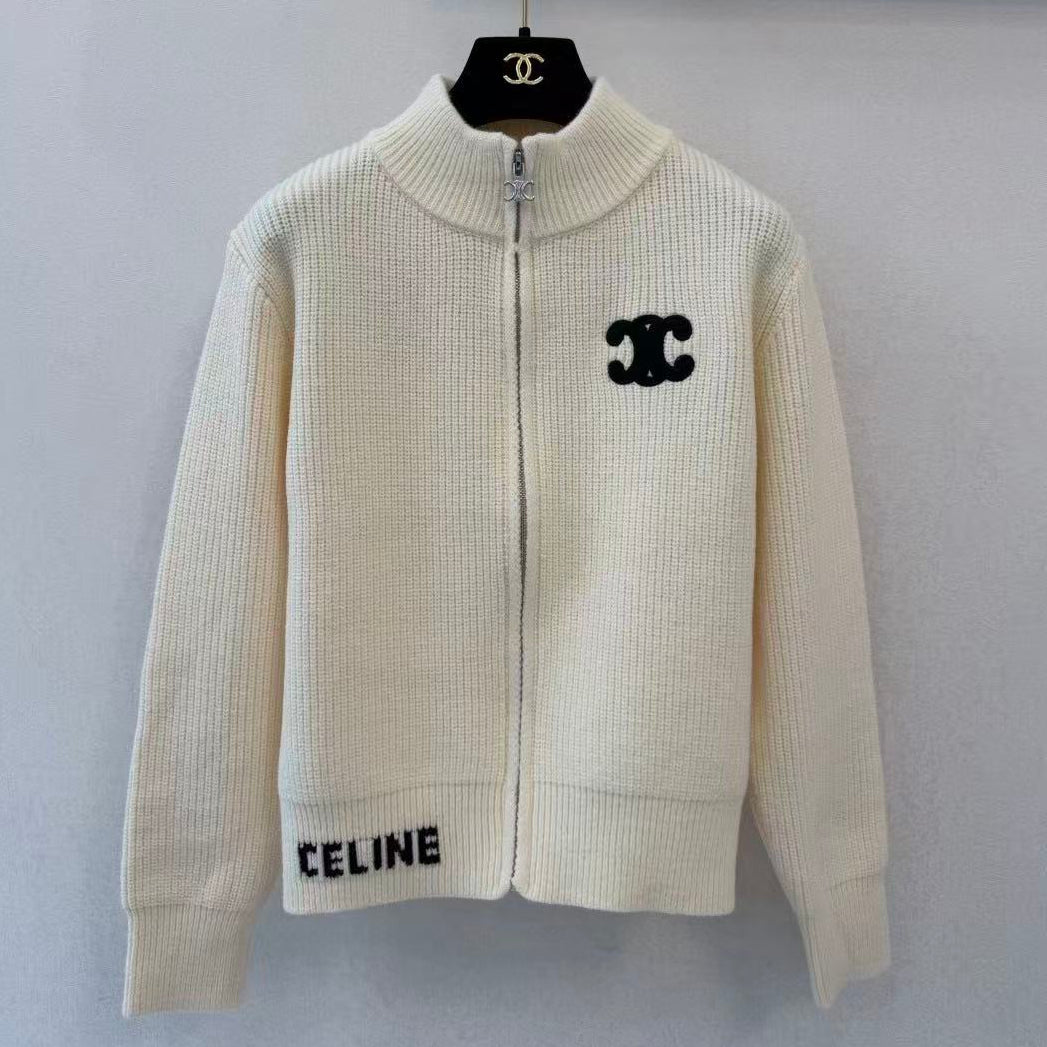 Celine 2026 Zip Cardigan Wool
