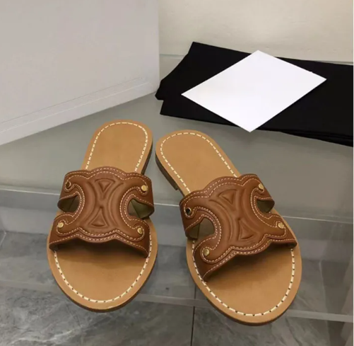 Celine Slipper Logo Cowhide 374743