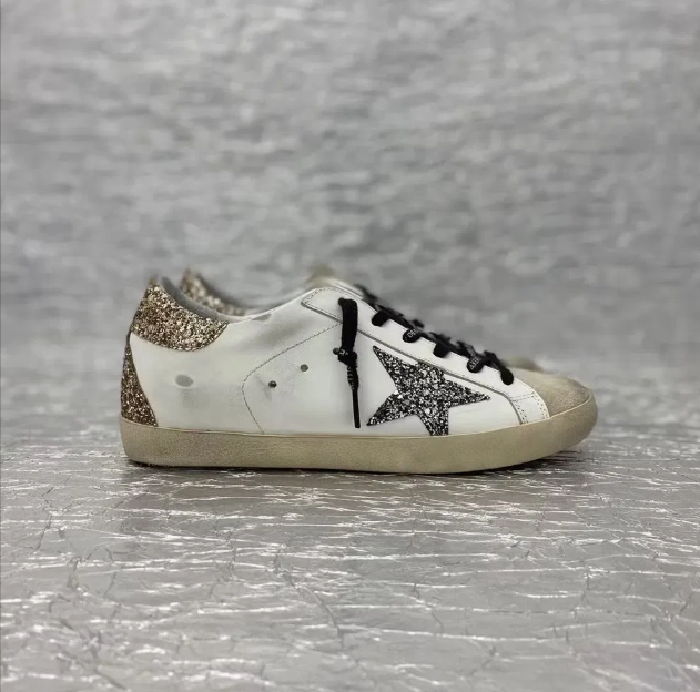 Golden Goose 2026 Senaker Ivory Beige Black Suede Leather