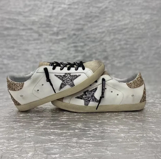 Golden Goose 2026 Senaker Ivory Beige Black Suede Leather