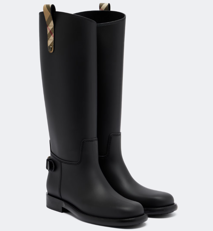 Burberry 2026 Cavalier Outdoor Boots Black Rubber