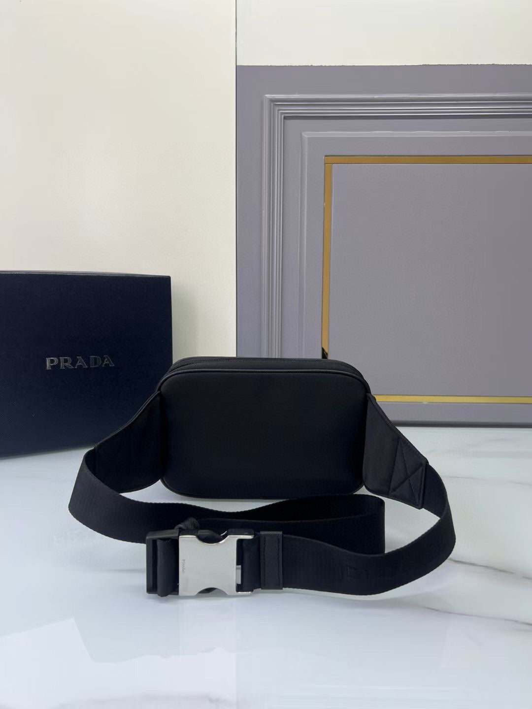 Prada Black Re-Nylon belt bag