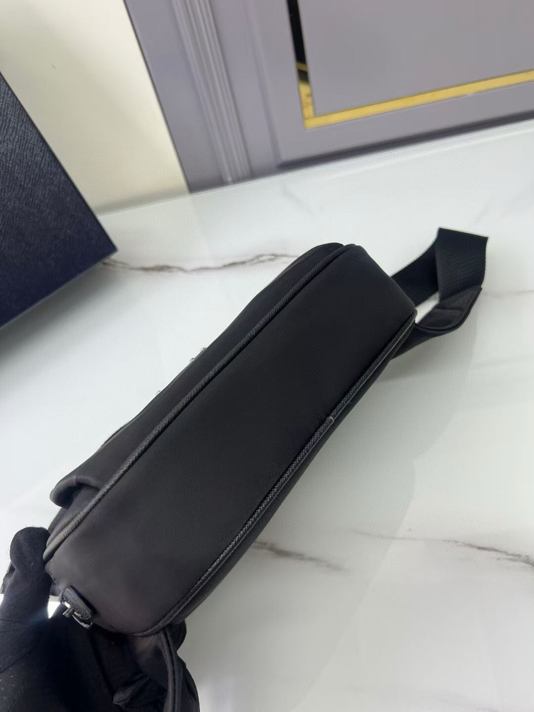 Prada Black Re-Nylon belt bag