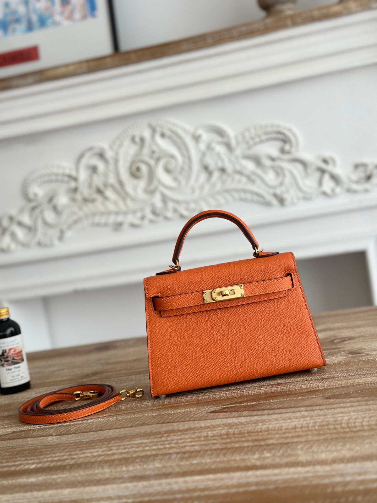 High-end Hermes 2026 Mini Kelly II 19cm Bag Epsom Leather 1