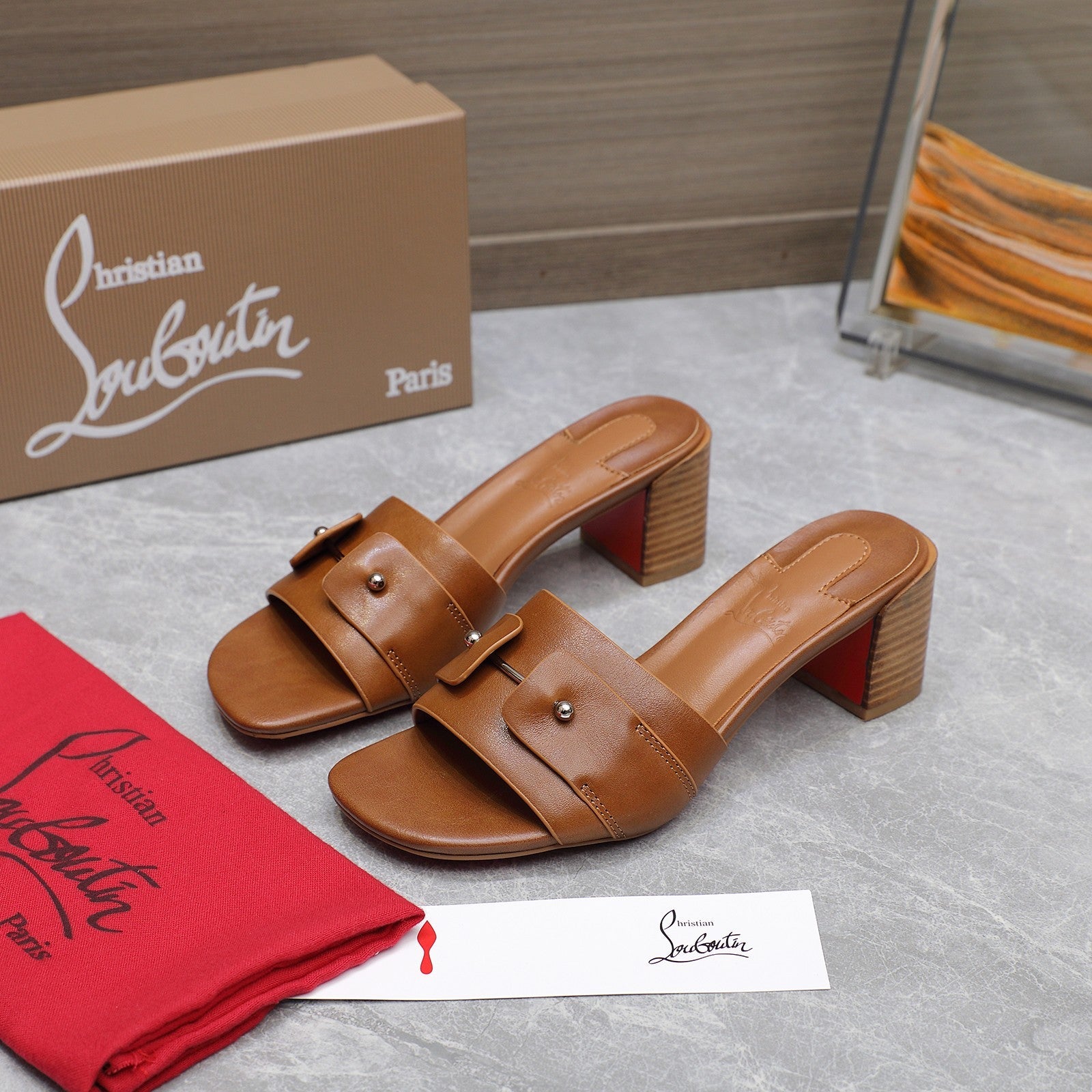 CL Mid Heel Mules Sheepskin 251553