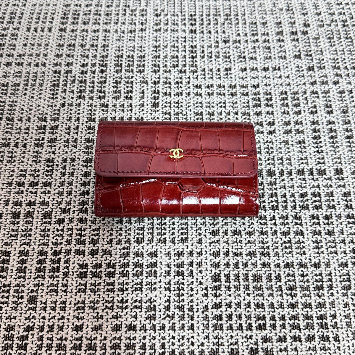 Chanel 2026 Wallet Multicolors Crocodile Embossed Leather