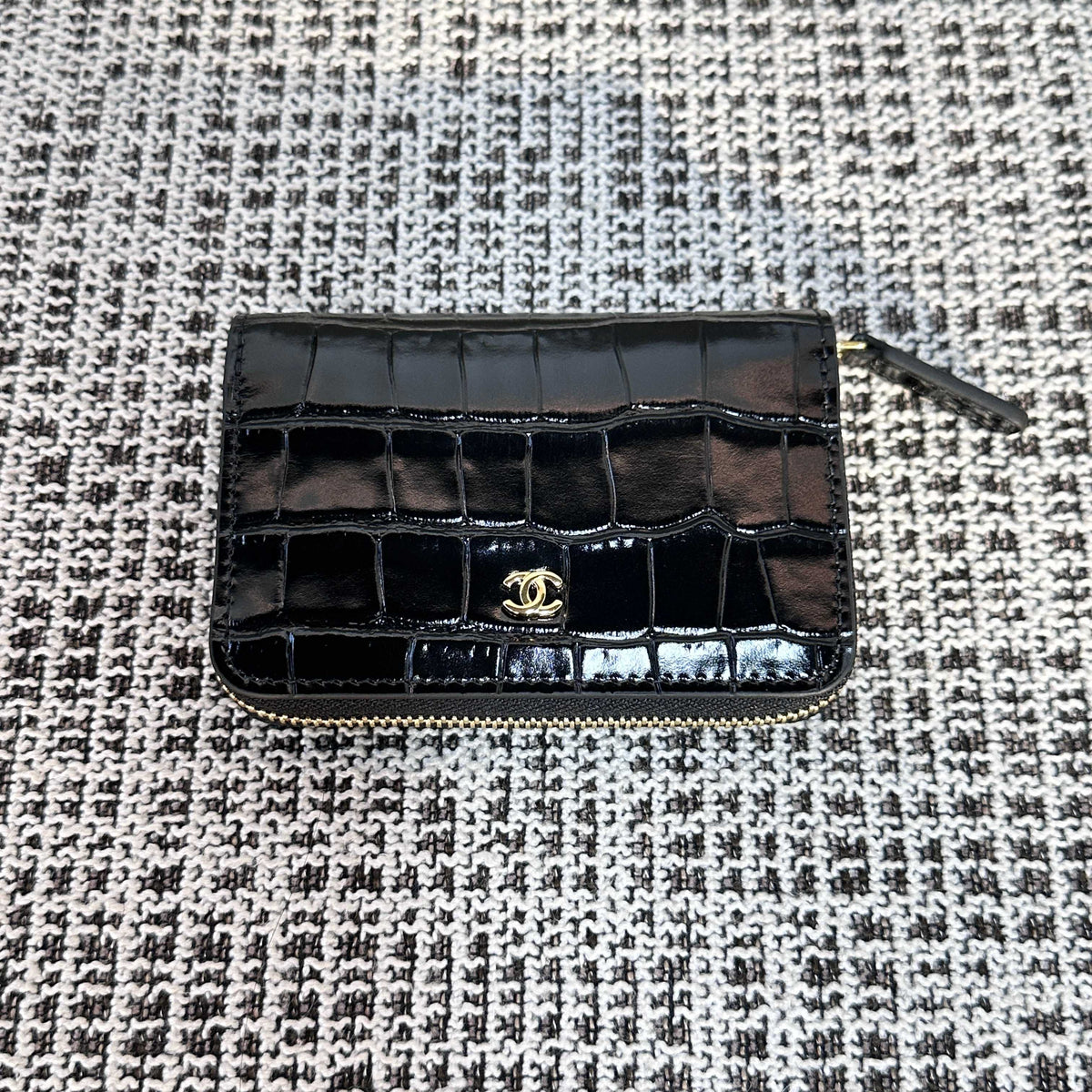 Chanel 2026 Wallet Multicolors Crocodile Embossed Leather