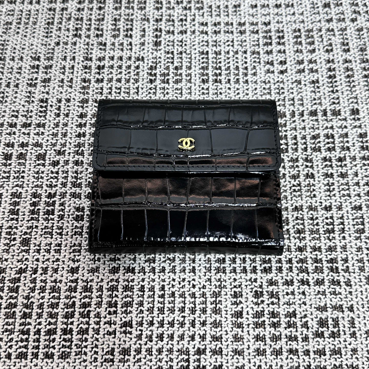 Chanel 2026 Wallet Multicolors Crocodile Embossed Leather