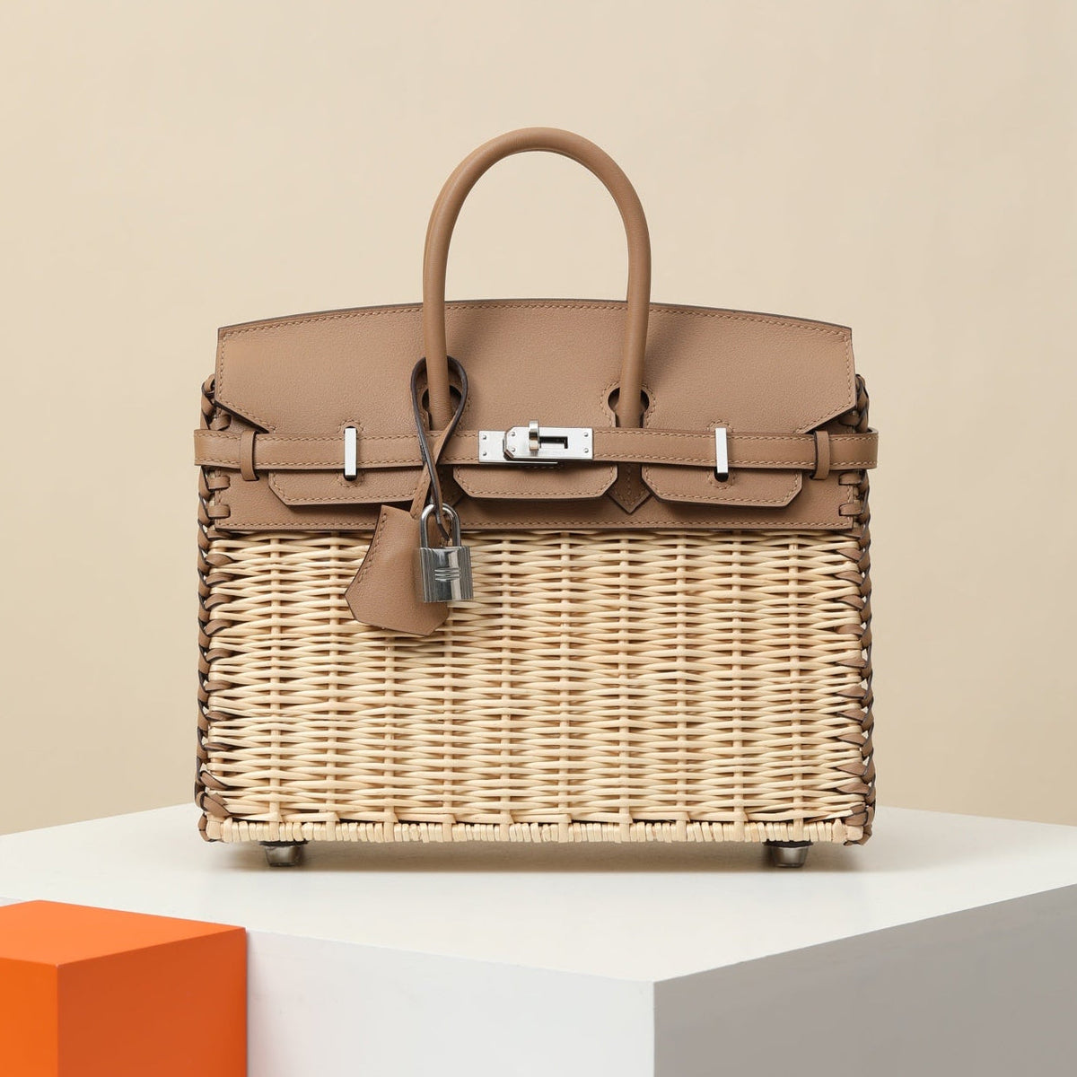 High-end Hermes 2026 Birkin Picnic Bag 25cm Swift Rattan