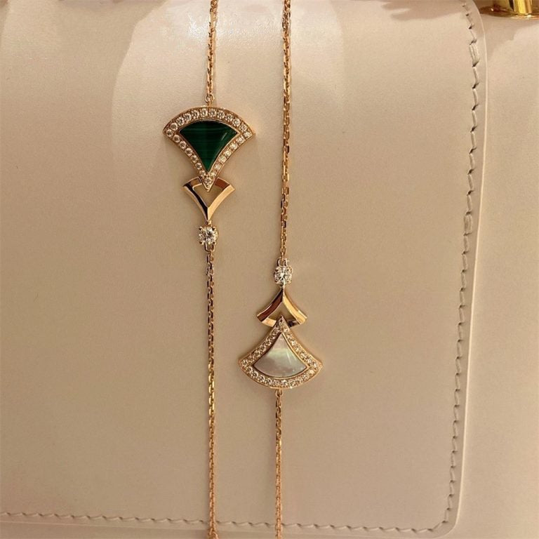 DREAM BRACELET MALACHITE PINK GOLD DIAMOND