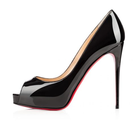 CL Very Prive 100 mm Pumps Black Red Patent Calf
