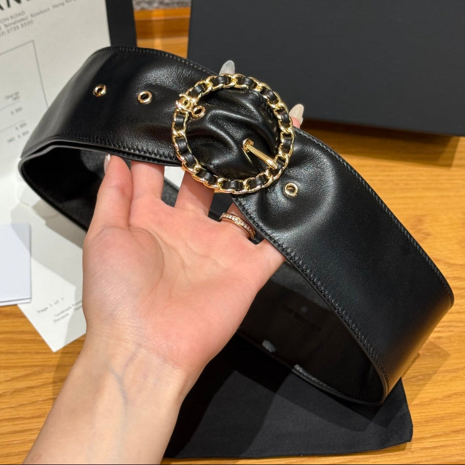 Chanel 2026 Wide Round Buckle Belt 65mm 207223