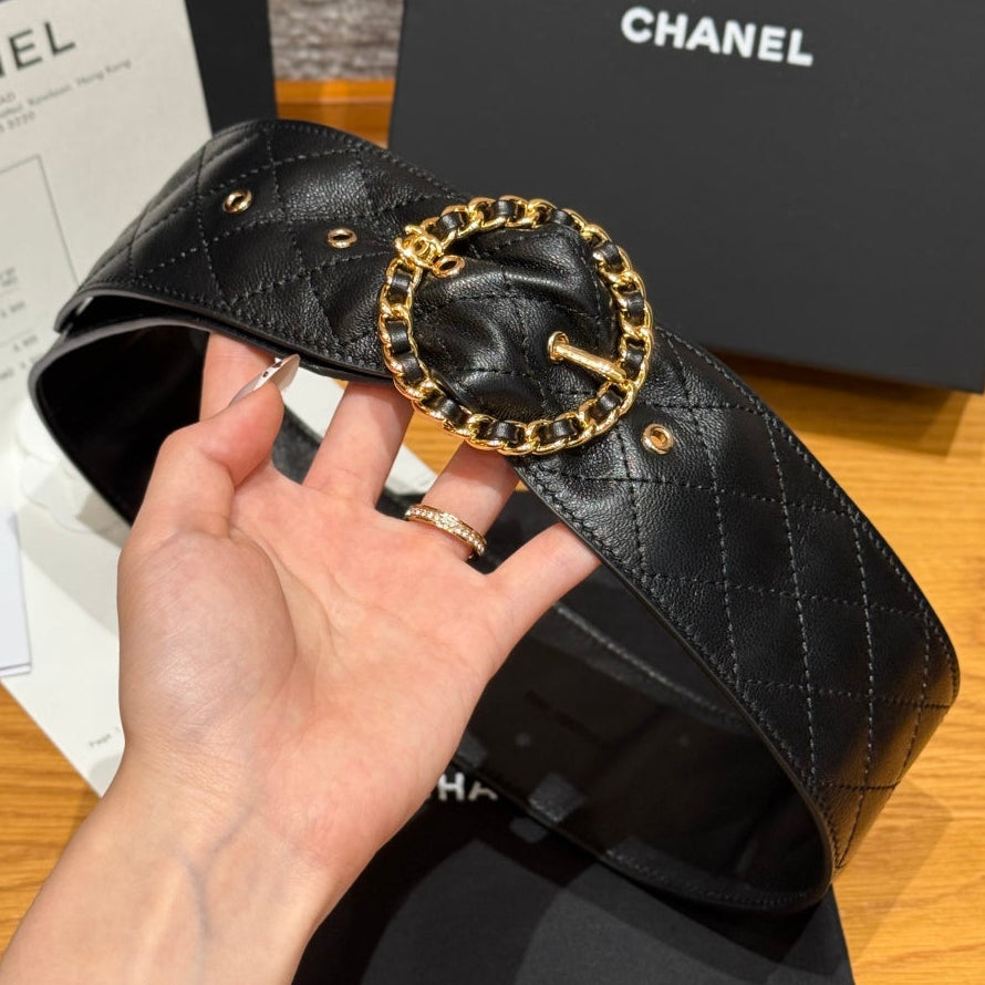 Chanel 2026 Wide Round Buckle Belt 65mm 207223