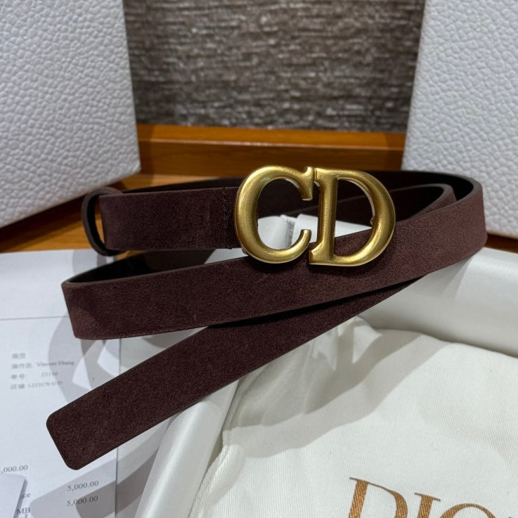 Dior 2026 CD Buckle Belt 20mm Suede 193832