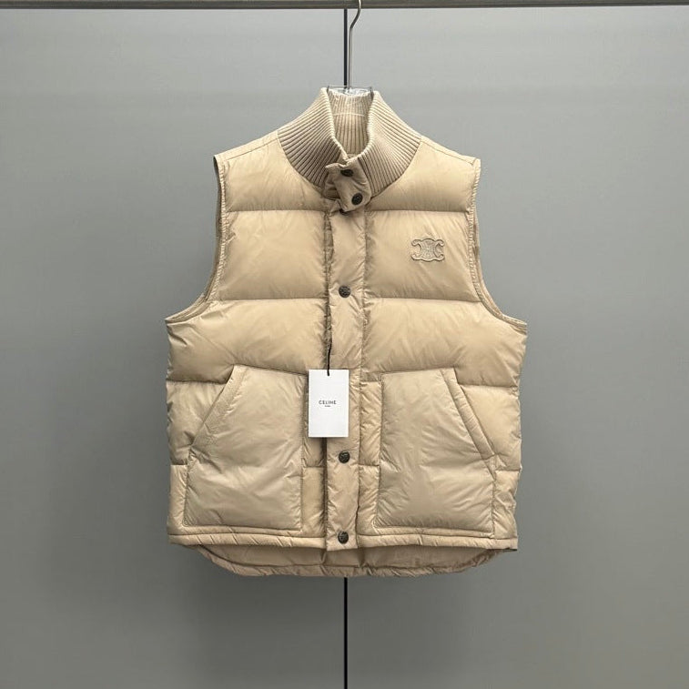 Celine 2026 Knitted Collar Vest Nylon Down 427749